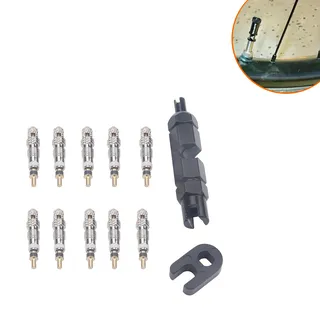 10 combinations of French bicycle valve core removable valve mouth with black maintenance tools 10 combinations of French bicycle valve core removable valve mouth with black maintenance tools