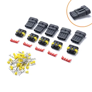 10 sets-four-hole 1.5 car connector connecting plug-in plug-in waterproof HID plug socket male and female docking 10 sets-four-hole 1.5 car connector connecting plug-in plug-in waterproof HID plug socket male and female docking