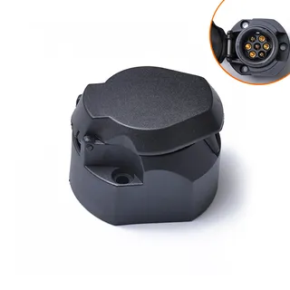 12V 7 -core flat trailer connection socket European regulating truck trailer link flat round 12V 7 -core flat trailer connection socket European regulating truck trailer link flat round