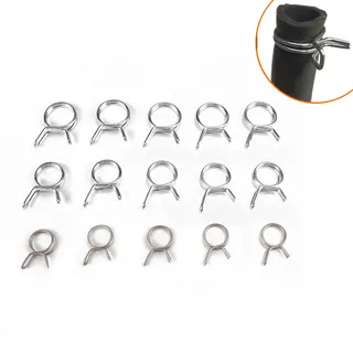 15 loads-dual steel wire spring tube clip/dual-line card hoop/water pipe card hoop/fuel pipe clip/hose card hoop 15 loads-dual steel wire spring tube clip/dual-line card hoop/water pipe card hoop/fuel pipe clip/hose card hoop