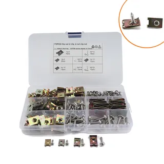 170 boxes of 4 specifications-Plated zinc U-shaped reed screw chip snail with stainless steel screw 170 boxes of 4 specifications-Plated zinc U-shaped reed screw chip snail with stainless steel screw