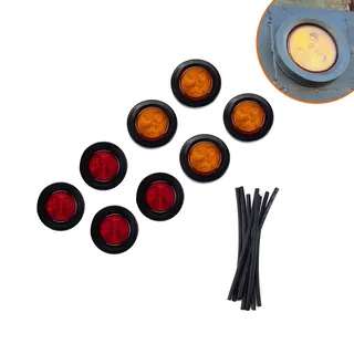 2 -inch red yellow rubber circle round lamp LED round edge lights for heavy card trailer truck trailers 2 -inch red yellow rubber circle round lamp LED round edge lights for heavy card trailer truck trailers