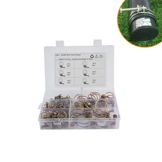 42 boxes-6 specifications of double-iron wire throat hoop, double wire ring hoop, galvanized iron wire pipe hoop foreign trade suite 42 boxes-6 specifications of double-iron wire throat hoop, double wire ring hoop, galvanized iron wire pipe hoop foreign trade suite