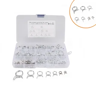 70 installed 5-18mm stainless steel spring pipe twin-line spring fuel pipe clip dual steel wire hose folder 70 installed 5-18mm stainless steel spring pipe twin-line spring fuel pipe clip dual steel wire hose folder
