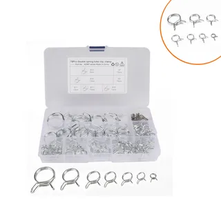 75 boxes φ7-φ22 double-line reservation clip/fuel pipe clip/dual steel wire water pipe hose hoe 75 boxes φ7-φ22 double-line reservation clip/fuel pipe clip/dual steel wire water pipe hose hoe