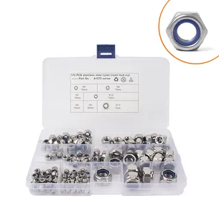 border 170 boxes -304 stainless steel flange nylon nut M3-M12 multi-specification hexagonal cushion nut border 170 boxes -304 stainless steel flange nylon nut M3-M12 multi-specification hexagonal cushion nut
