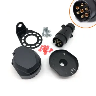 border best -selling 7 -core trailer socket kit (socket, plug, bracket, pad, free wire clip) border best -selling 7 -core trailer socket kit (socket, plug, bracket, pad, free wire clip)