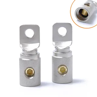 border car audio modification 0GA round zinc alloy wiring terminal-sand-plated nickel screw gold plating one pair border car audio modification 0GA round zinc alloy wiring terminal-sand-plated nickel screw gold plating one pair