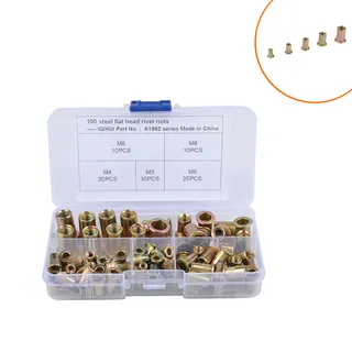 border combination 100 boxes of color steel rivet nut M3/4/5/6/8 combination, riveting nut set border combination 100 boxes of color steel rivet nut M3/4/5/6/8 combination, riveting nut set