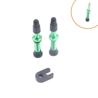 border hot -selling 2 installed 40mm green French valve mouth with A -type wrench for mountain bicycles border hot -selling 2 installed 40mm green French valve mouth with A -type wrench for mountain bicycles