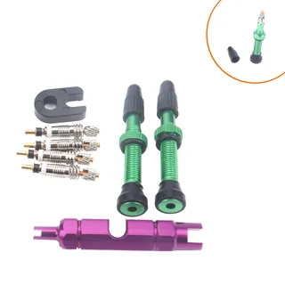 border hot -selling 2 installed 40mm green French valve mouth with maintenance set for mountain bicycles border hot -selling 2 installed 40mm green French valve mouth with maintenance set for mountain bicycles