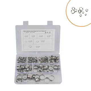 border hot-selling-128 boxes of 7 specifications of hose connecting hug stainless steel single earless pole hoop border hot-selling-128 boxes of 7 specifications of hose connecting hug stainless steel single earless pole hoop