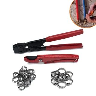 border hot-selling-PEX card hoop special pliers+manual pipe cutting knife/tube with 30 stainless steel card hoop border hot-selling-PEX card hoop special pliers+manual pipe cutting knife/tube with 30 stainless steel card hoop