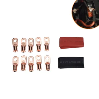 border thermal sales-Copper terminal 10 AWG American T2 Copper Wiring terminal/Copper Nose with Heat Tube border thermal sales-Copper terminal 10 AWG American T2 Copper Wiring terminal/Copper Nose with Heat Tube