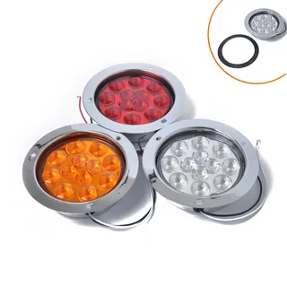 border truck truck LED taillight side taillights 24V round three -color warning light border truck truck LED taillight side taillights 24V round three -color warning light