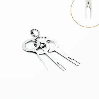 Car plug -in terminal removal tool stainless steel light surface retractor 3 -piece dual card picking needle Car plug -in terminal removal tool stainless steel light surface retractor 3 -piece dual card picking needle