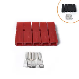 for Anderson 15A single plug small red black power connector matching terminal 5 pairs of sets for Anderson 15A single plug small red black power connector matching terminal 5 pairs of sets