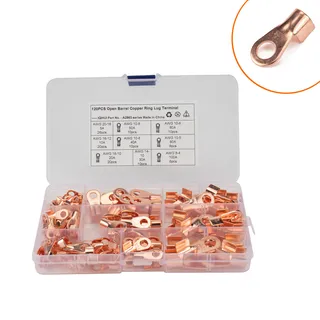 Foreign trade 120 boxes of copper cold pressure wiring terminal opening copper nose copper line ear -connected terminal