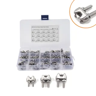 Foreign trade  32 boxes-M3 stainless steel 304 steel wire rope fixed sandwiches with M6 triangle ring