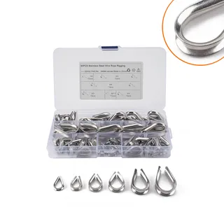 Foreign trade 60 boxes-M1.5-M6 stainless steel 304 steel wire rope sleess/chicken heart ring/triangular ring Foreign trade 60 boxes-M1.5-M6 stainless steel 304 steel wire rope sleess/chicken heart ring/triangular ring