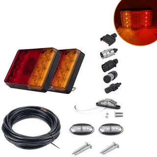 Foreign trade 8LED truck taillight set truck trailer LED taillight two -color brake steering light Foreign trade 8LED truck taillight set truck trailer LED taillight two -color brake steering light