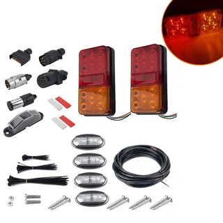 Foreign trade long strip 10LED truck truck taillights turn to 12V truck waterproof taillights Foreign trade long strip 10LED truck truck taillights turn to 12V truck waterproof taillights