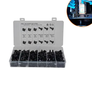 Foreign trade M6 screw case cabinet card -type nut cabinet three -combined screw black cage -type nut Foreign trade M6 screw case cabinet card -type nut cabinet three -combined screw black cage -type nut