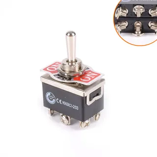 Power switch KN3 (C) -203A 6P button switch 6-pin 3 gear ON/OFF/ON DPDT Power switch KN3 (C) -203A 6P button switch 6-pin 3 gear ON/OFF/ON DPDT