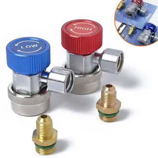 R134A automobile air -conditioning plus fluoride fast connector can adjust all -copper high and low -voltage snow species with liquid refrigeration conversion joint R134A automobile air -conditioning plus fluoride fast connector can adjust all -copper high and low -voltage snow species with liquid refrigeration conversion joint
