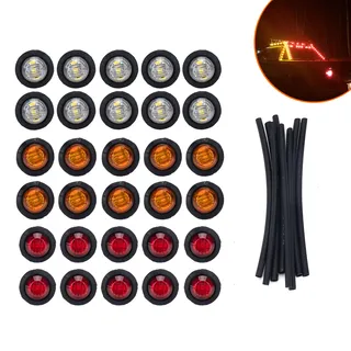 Red and white amber trailer truck truck picking card side label LED signal light turning light support mixed batch Red and white amber trailer truck truck picking card side label LED signal light turning light support mixed batch