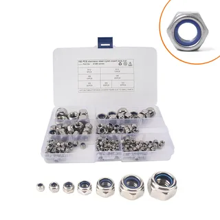 Stainless Steel Nylon Six -Horte Nide Anti -Slocked Hexagon Steel M4M5 fine dental nut boxes Stainless Steel Nylon Six -Horte Nide Anti -Slocked Hexagon Steel M4M5 fine dental nut boxes