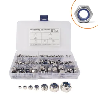 Stainless Steel Nylon Six-Horte Nide Anti-Slocked Hexagonal Steel M-M12 fine dental nut boxes Stainless Steel Nylon Six-Horte Nide Anti-Slocked Hexagonal Steel M-M12 fine dental nut boxes