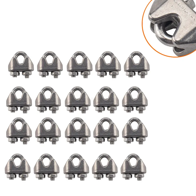 304 Stainless Steel Bull Head steel wire rope U -shaped fixed sandwiches heavy steel wire rope lock cat claws online 304 Stainless Steel Bull Head steel wire rope U -shaped fixed sandwiches heavy steel wire rope lock cat claws online