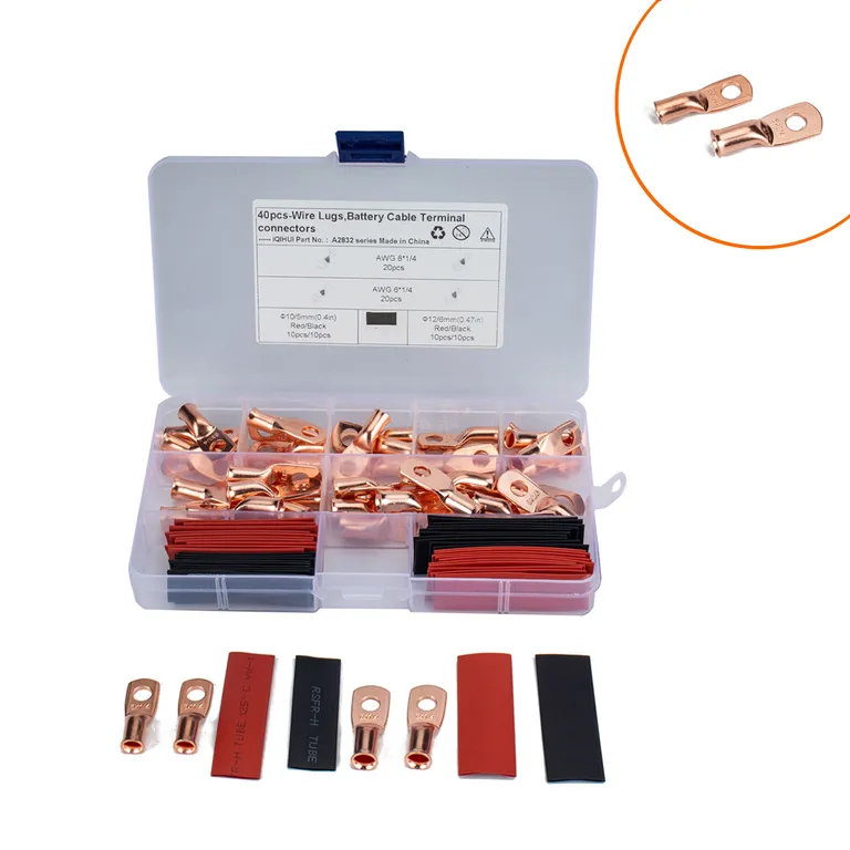 40 only 1 type of specifications AWG American T2 Copper heavy wiring terminal/copper nose with heat shrinkage online 40 only 1 type of specifications AWG American T2 Copper heavy wiring terminal/copper nose with heat shrinkage online