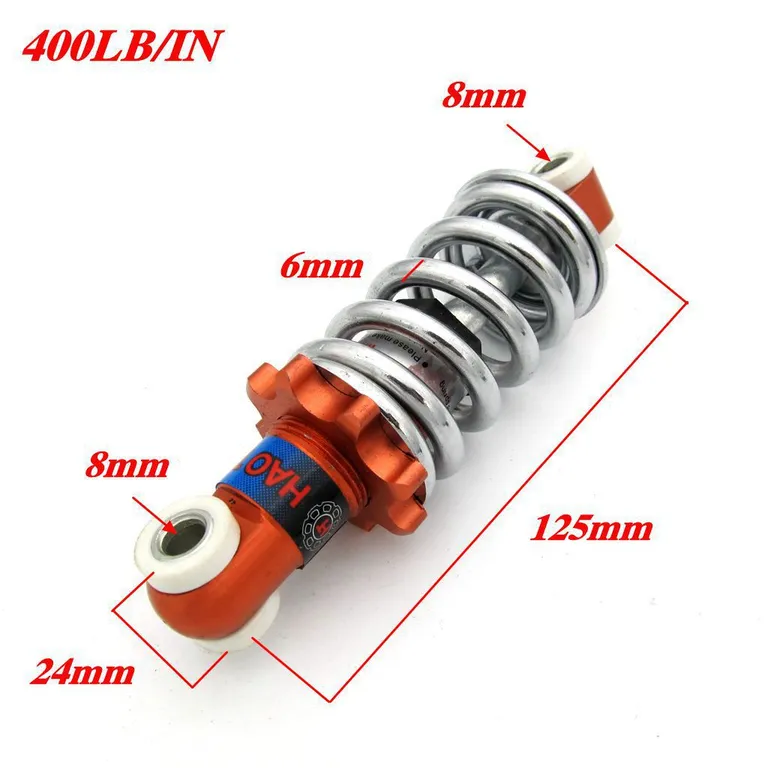 49CC mini small running shock absorber electric four -wheel small sports car shock absorber 125 length 400LB/in electroplating spring online 49CC mini small running shock absorber electric four -wheel small sports car shock absorber 125 length 400LB/in electroplating spring online
