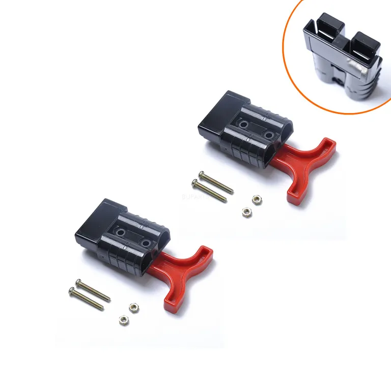 50A battery black forklift bipolar plug for Anderson charging plug with pull hand/dust plug online 50A battery black forklift bipolar plug for Anderson charging plug with pull hand/dust plug online