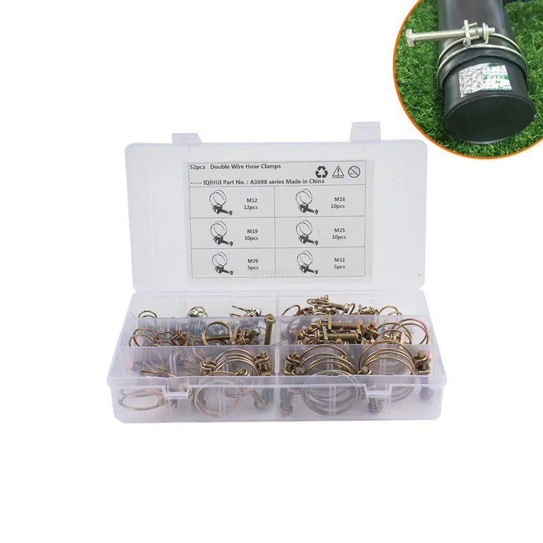 52 boxes-6 specifications of double-iron wire throat hoop, double wire ring hoop, galvanized iron wire pipe hoop Foreign trade set online 52 boxes-6 specifications of double-iron wire throat hoop, double wire ring hoop, galvanized iron wire pipe hoop Foreign trade set online