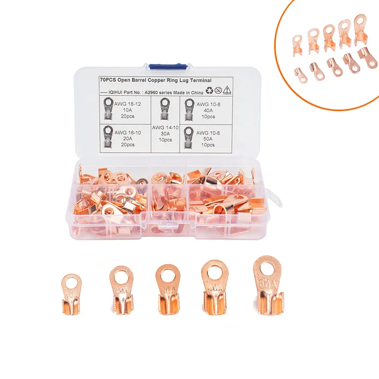 70 boxes of foreign trade -Copper cold pressure wiring terminal opening Copper nose Copper thread-cable terminal online 70 boxes of foreign trade -Copper cold pressure wiring terminal opening Copper nose Copper thread-cable terminal online
