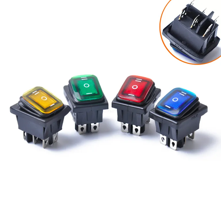 Auto accessories ship type switch six -footed 12V modified ship -type curved power switch online