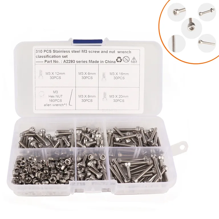 border 310 box/304 stainless steel M3 hexagonal gum head screw/nut/wrench combination online