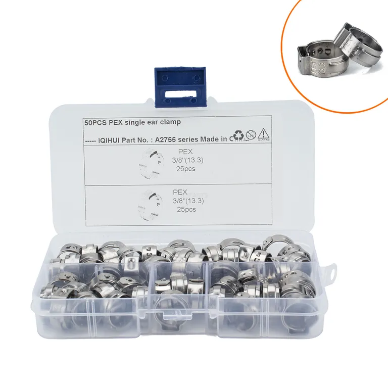 border 50 boxes-PEX stainless steel single ear card 3/8 "inches 13.3mm, 304 American oil pipe card hoop online border 50 boxes-PEX stainless steel single ear card 3/8 "inches 13.3mm, 304 American oil pipe card hoop online