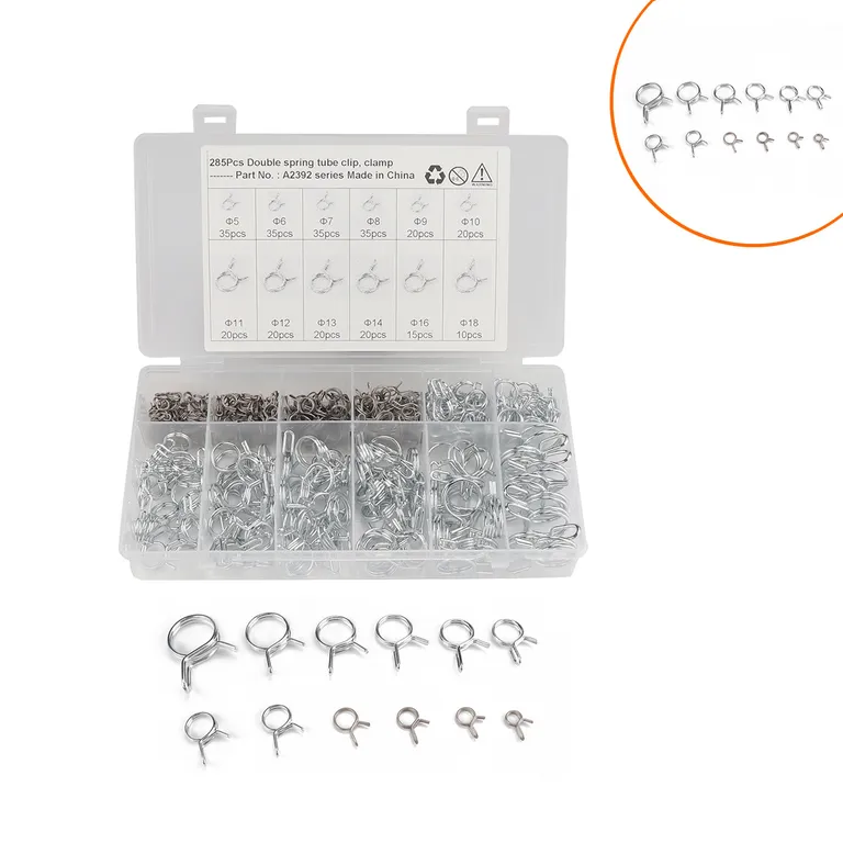 border e-commerce 285 boxes-fuel dual-line spring pipe clip/dual-line hose pipe pipe card hoop/φ5-φ18 online border e-commerce 285 boxes-fuel dual-line spring pipe clip/dual-line hose pipe pipe card hoop/φ5-φ18 online