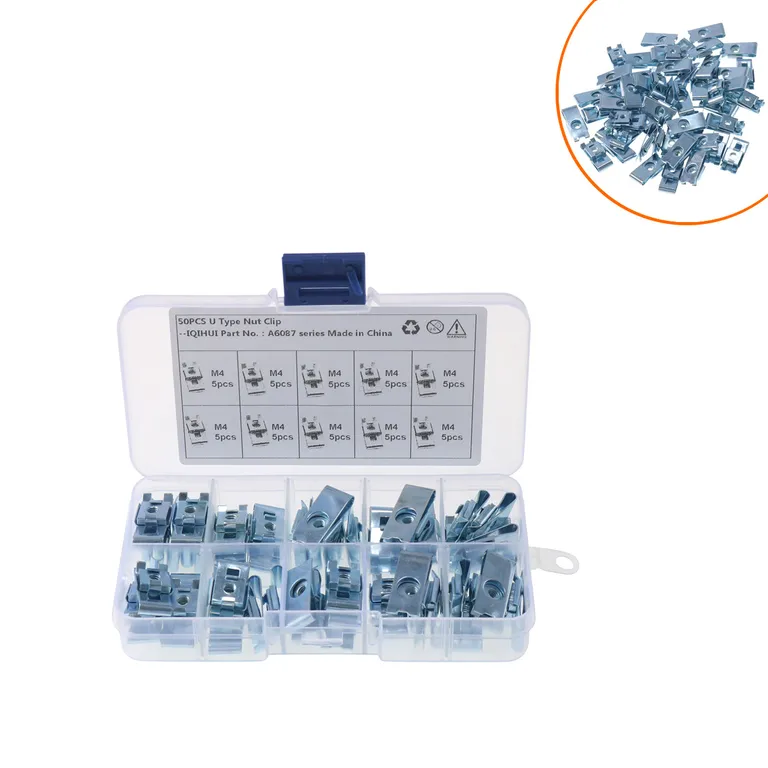 border hot-selling 10-grid M4-50 installed blue-white zinc U-shaped chip snub-style nuts for cars online border hot-selling 10-grid M4-50 installed blue-white zinc U-shaped chip snub-style nuts for cars online