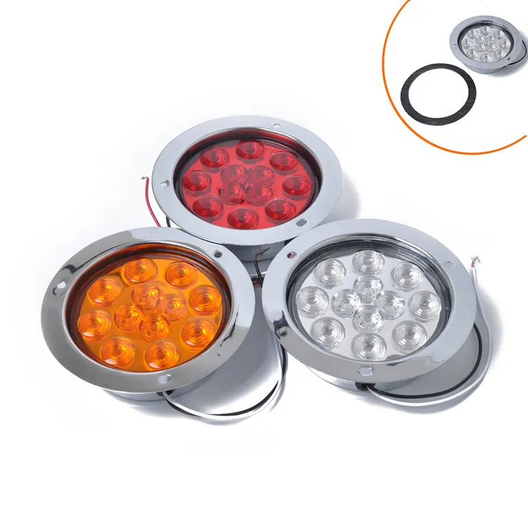 border truck truck LED taillight side taillights 24V round three -color warning light online border truck truck LED taillight side taillights 24V round three -color warning light online