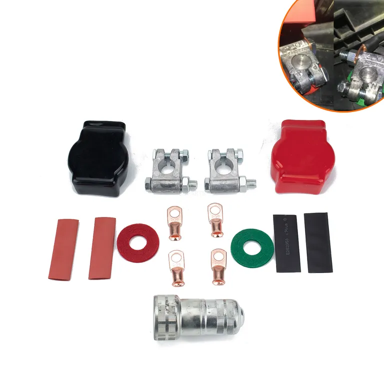 Car positive and negative electrode battery clip wiring cleaning set with end -end/protective cover/hot tube/cleaning brush online Car positive and negative electrode battery clip wiring cleaning set with end -end/protective cover/hot tube/cleaning brush online