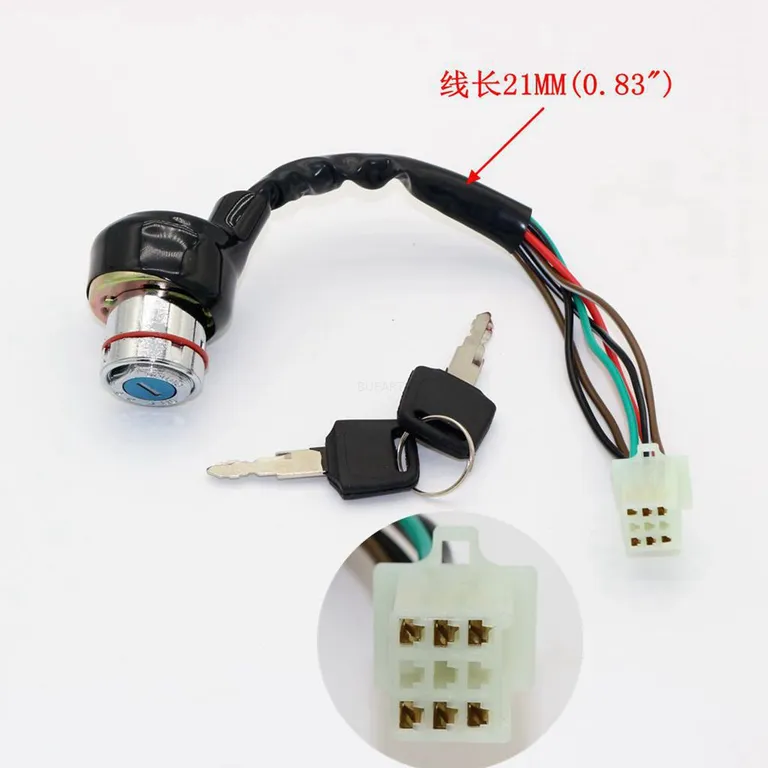 Electric door lock 9 -hole 6 -wire electric door lock start -ignition switch key accessories 150cc 200cc 250C online Electric door lock 9 -hole 6 -wire electric door lock start -ignition switch key accessories 150cc 200cc 250C online