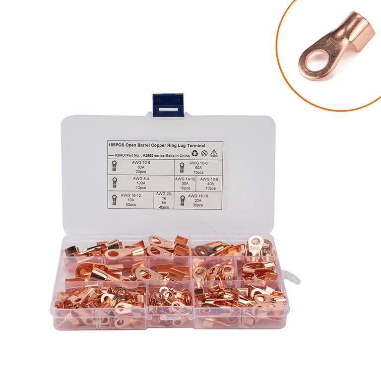 Foreign trade 185 boxes of copper cold pressure wiring terminal opening Copper nose copper -threading line terminal online Foreign trade 185 boxes of copper cold pressure wiring terminal opening Copper nose copper -threading line terminal online