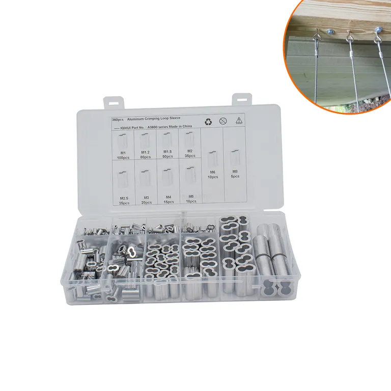 Foreign trade boxes-8-character aluminum sleeve elliptical hole aluminum card aluminum-buckled aluminum tube aluminum tie steel wire rope chip online Foreign trade boxes-8-character aluminum sleeve elliptical hole aluminum card aluminum-buckled aluminum tube aluminum tie steel wire rope chip online