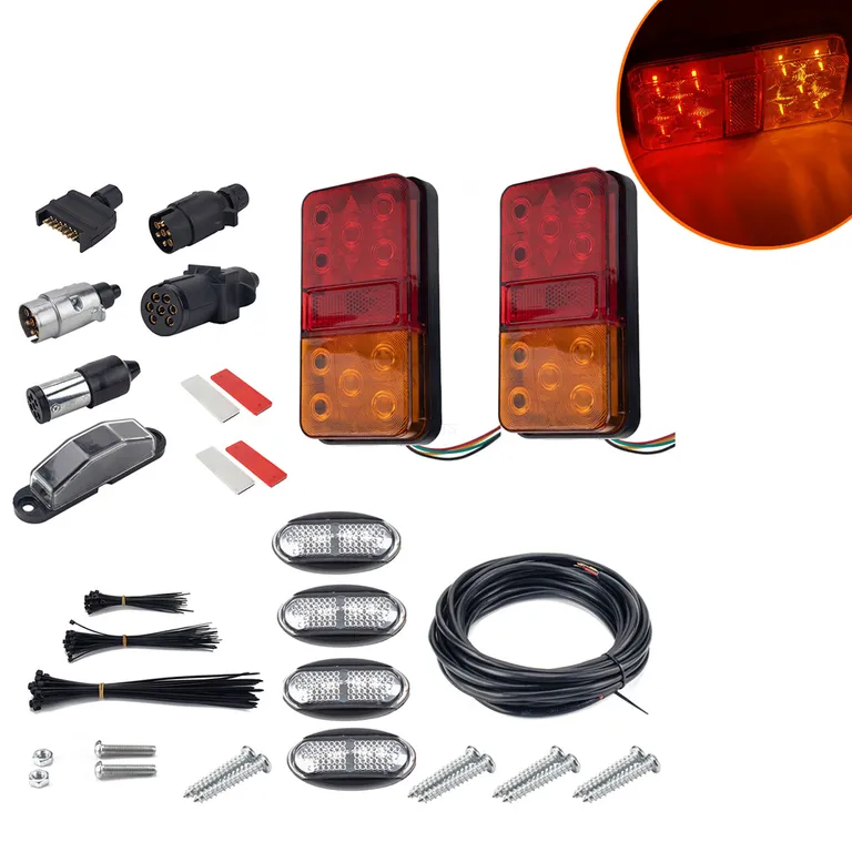 Foreign trade long strip 10LED truck truck taillights turn to 12V truck waterproof taillights online Foreign trade long strip 10LED truck truck taillights turn to 12V truck waterproof taillights online