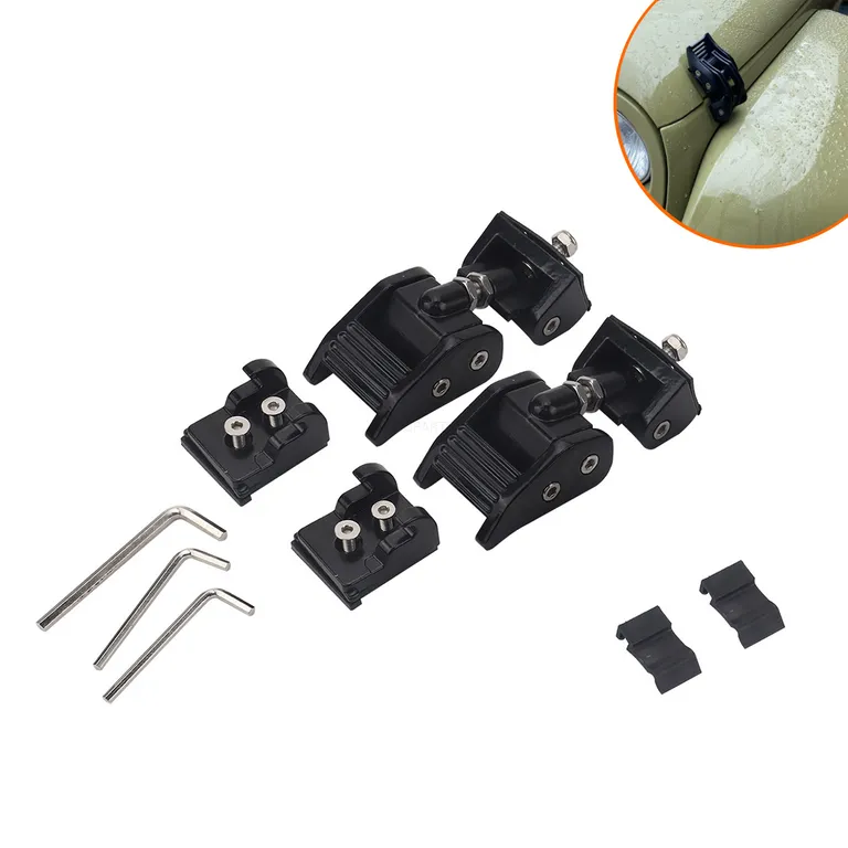 Hood lock stainless steel hood lock modification kit-for : Jeep Wrangler 2007-2018 online Hood lock stainless steel hood lock modification kit-for : Jeep Wrangler 2007-2018 online